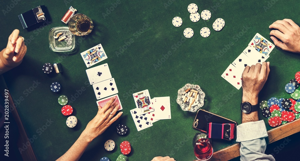 Group of people playing gambling together